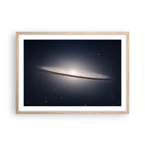 Plagát v ráme zo svetlého duba - Kedysi dávno v jednej preďalekej galaxii… - 70x50 cm