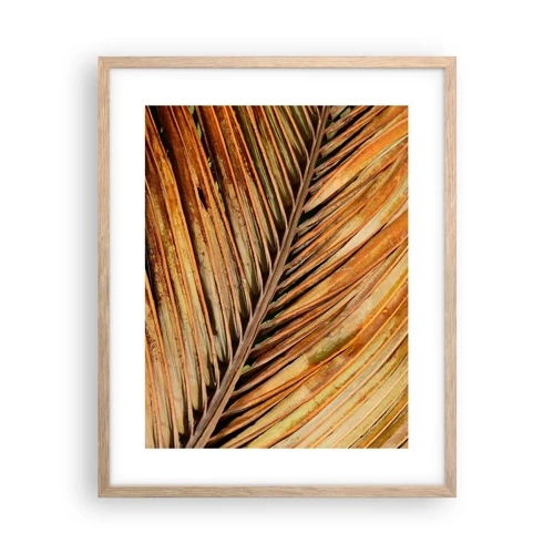 Plagát v ráme zo svetlého duba - Kokosové zlato - 40x50 cm