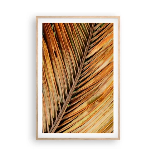 Plagát v ráme zo svetlého duba - Kokosové zlato - 61x91 cm