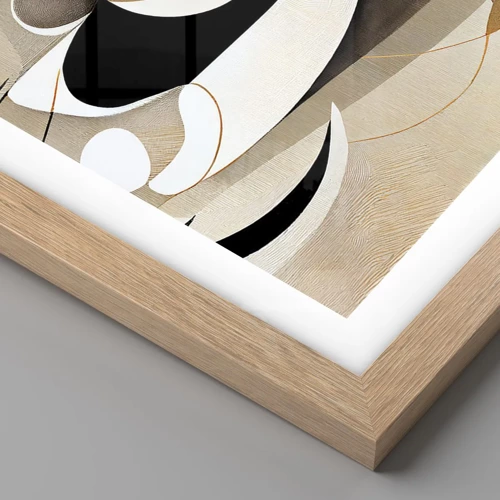 Plagát v ráme zo svetlého duba - Kompozícia: podstata vecí - 40x50 cm