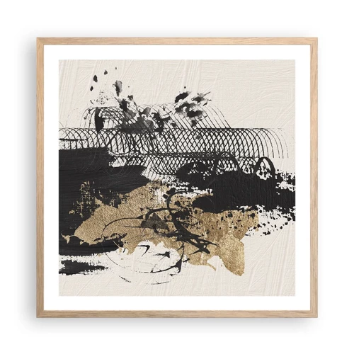 Plagát v ráme zo svetlého duba - Kompozícia s vášňou - 60x60 cm