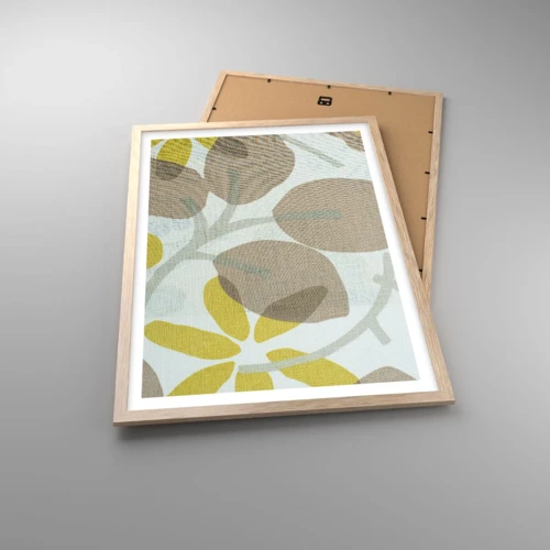 Plagát v ráme zo svetlého duba - Kompozícia v plnom slnku - 50x70 cm