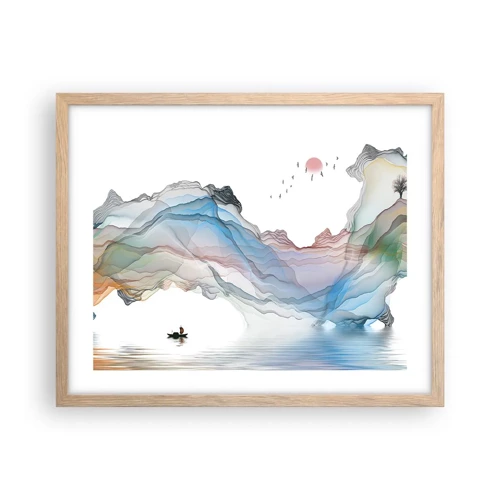 Plagát v ráme zo svetlého duba - Ku krištáľovým horám - 50x40 cm