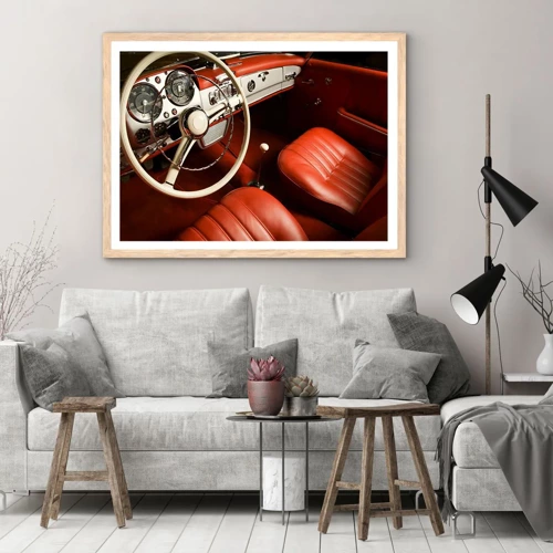 Plagát v ráme zo svetlého duba - Luxus v štýle vintage - 40x30 cm
