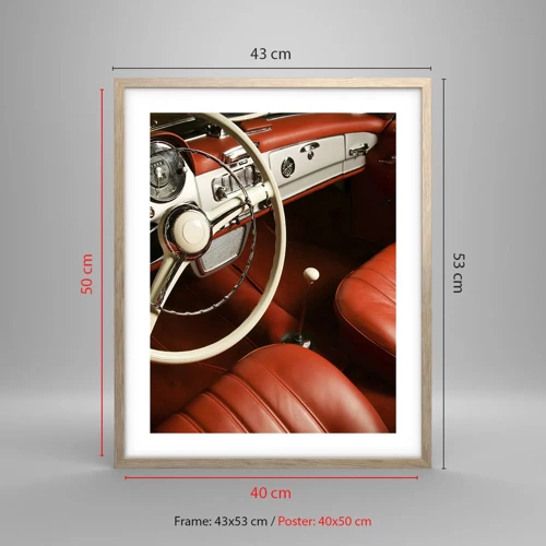 Plagát v ráme zo svetlého duba - Luxus v štýle vintage - 40x50 cm