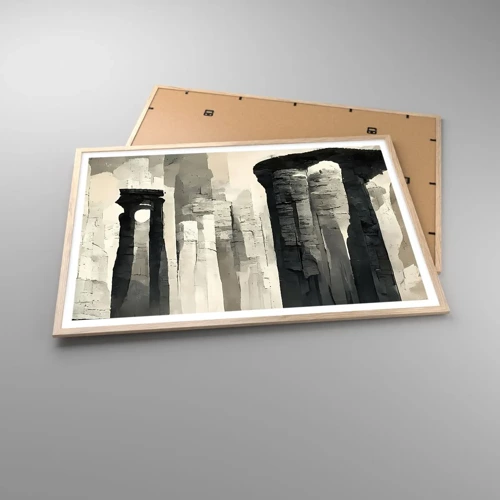 Plagát v ráme zo svetlého duba - Majestátnosť starožitnosti - 100x70 cm