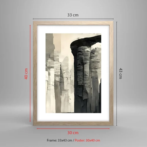 Plagát v ráme zo svetlého duba - Majestátnosť starožitnosti - 30x40 cm