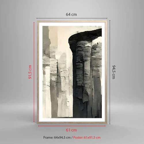 Plagát v ráme zo svetlého duba - Majestátnosť starožitnosti - 61x91 cm