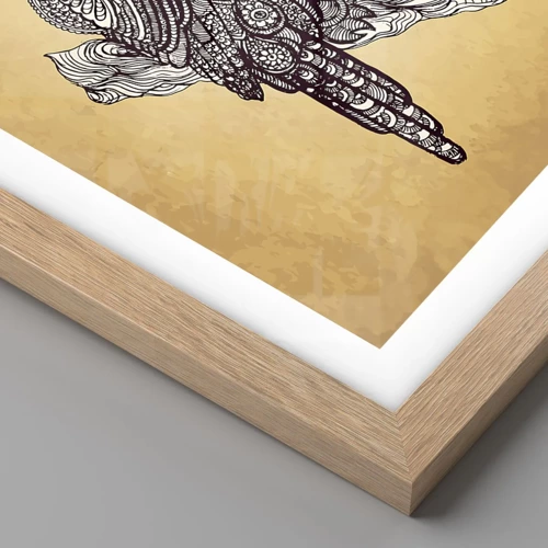 Plagát v ráme zo svetlého duba - Majstrovské ornamenty múdrosti - 40x30 cm