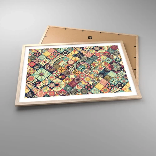 Plagát v ráme zo svetlého duba - Marocká vízia - 70x50 cm