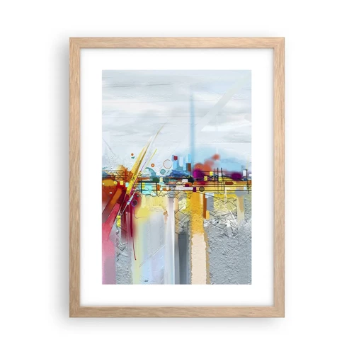 Plagát v ráme zo svetlého duba - Most radosti nad riekou života - 30x40 cm
