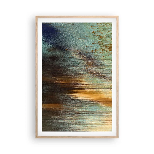 Plagát v ráme zo svetlého duba - Nenáhodná farebná kompozícia - 61x91 cm