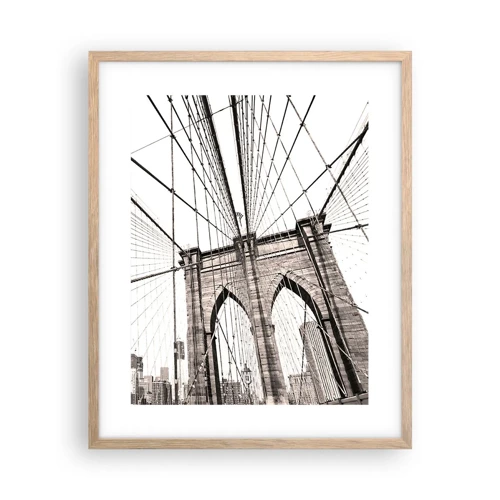 Plagát v ráme zo svetlého duba - Newyorská katedrála - 40x50 cm