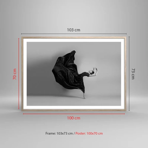 Plagát v ráme zo svetlého duba - Okrídlený hudbou - 100x70 cm
