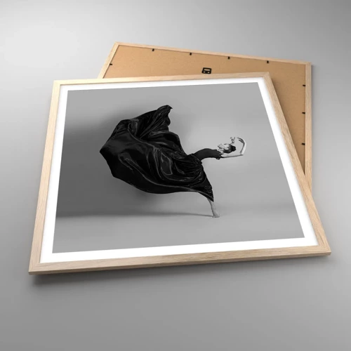 Plagát v ráme zo svetlého duba - Okrídlený hudbou - 60x60 cm