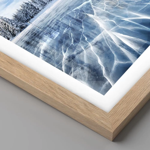 Plagát v ráme zo svetlého duba - Oslnivý a kryštalický pohľad - 30x40 cm