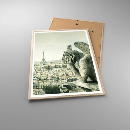 Plagát v ráme zo svetlého duba - Parížske rozprávanie - 70x100 cm