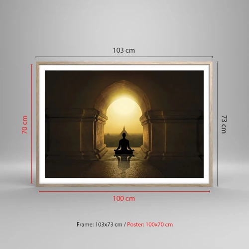 Plagát v ráme zo svetlého duba - Plná harmónia - 100x70 cm