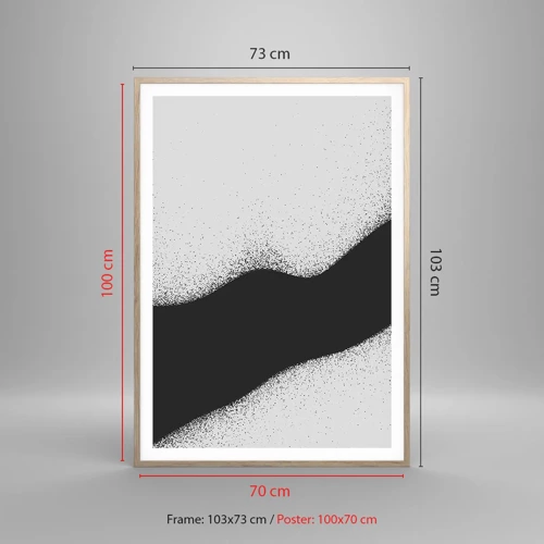 Plagát v ráme zo svetlého duba - Plynulá rovnováha - 70x100 cm