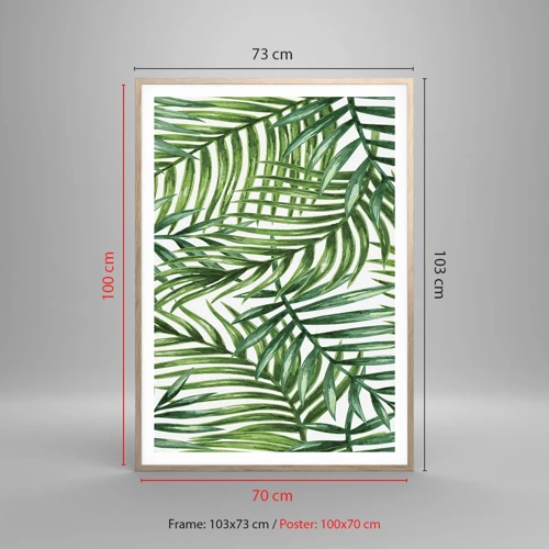 Plagát v ráme zo svetlého duba - Pod zeleným baldachýnom - 70x100 cm