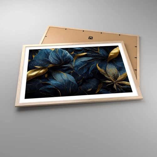 Plagát v ráme zo svetlého duba - Podšívané zlatom - 70x50 cm