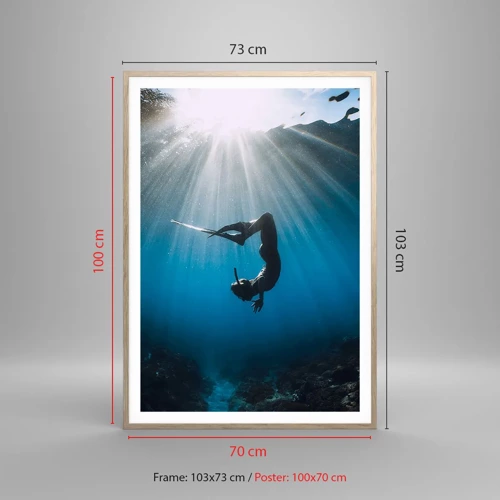 Plagát v ráme zo svetlého duba - Podvodný tanec - 70x100 cm