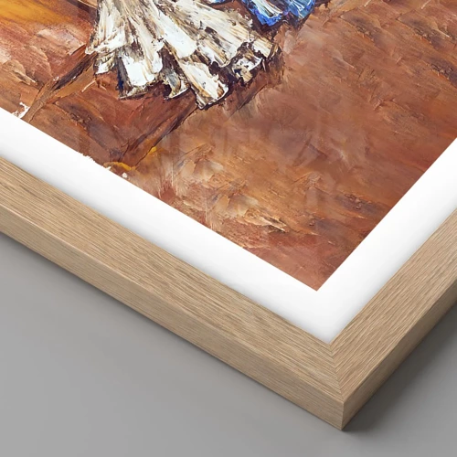 Plagát v ráme zo svetlého duba - Pôvabné duo - 60x60 cm