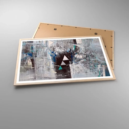 Plagát v ráme zo svetlého duba - Prednostné poradie trojuholníkov - 91x61 cm