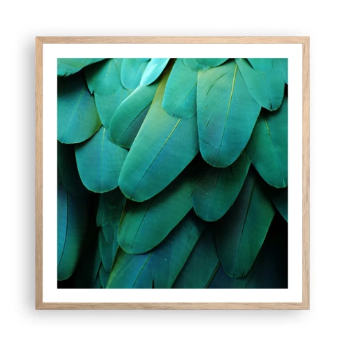 Plagát v ráme zo svetlého duba - Presnosť papagájovej povahy - 60x60 cm