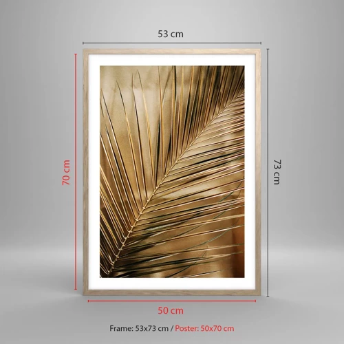 Plagát v ráme zo svetlého duba - Prírodná kolonáda - 50x70 cm