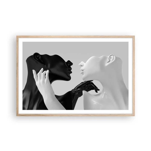 Plagát v ráme zo svetlého duba - Príťažlivosť – túžba - 91x61 cm