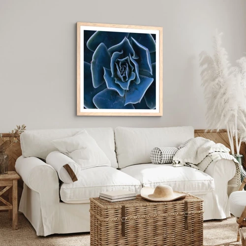 Plagát v ráme zo svetlého duba - Púštny kvet - 40x40 cm