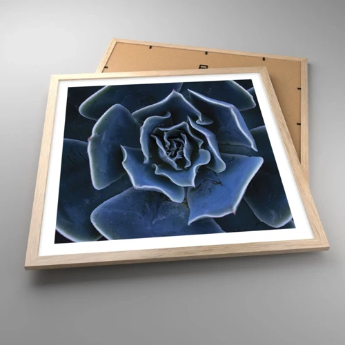 Plagát v ráme zo svetlého duba - Púštny kvet - 50x50 cm
