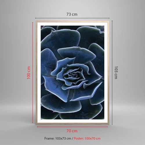 Plagát v ráme zo svetlého duba - Púštny kvet - 70x100 cm