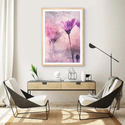 Plagát v ráme zo svetlého duba - Sen kvetov - 30x40 cm