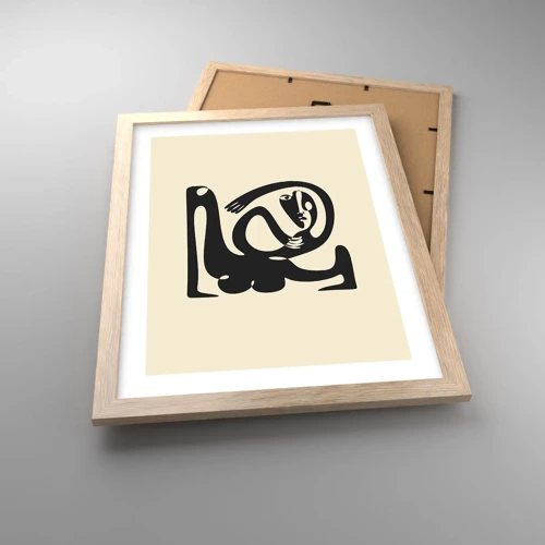 Plagát v ráme zo svetlého duba - Skoro Picasso - 30x40 cm
