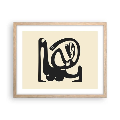 Plagát v ráme zo svetlého duba - Skoro Picasso - 50x40 cm