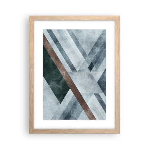 Plagát v ráme zo svetlého duba - Sofistikovaná elegancia geometrie - 30x40 cm