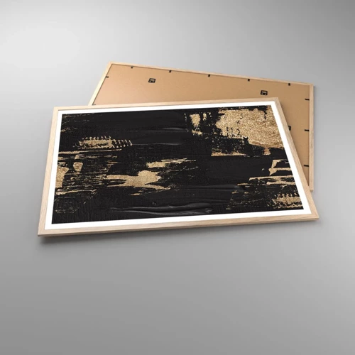 Plagát v ráme zo svetlého duba - Stopa dotyku - 91x61 cm