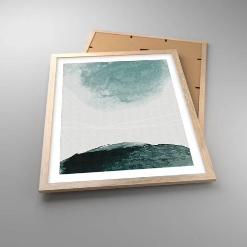Plagát v ráme zo svetlého duba - Stretnutie s hmlou - 40x50 cm