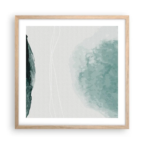 Plagát v ráme zo svetlého duba - Stretnutie s hmlou - 50x50 cm
