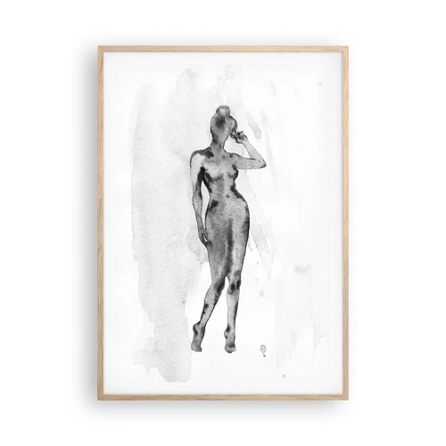 Plagát v ráme zo svetlého duba - Štúdia o ideáli ženskosti - 70x100 cm