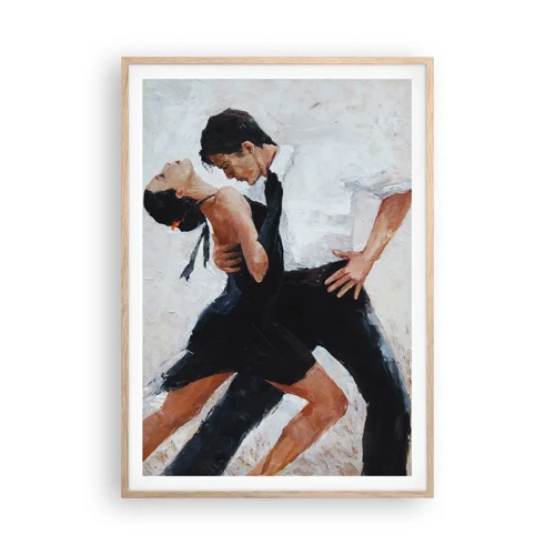 Plagát v ráme zo svetlého duba - Tango mojich túžob a snov - 70x100 cm