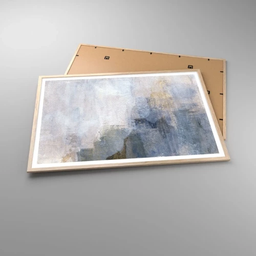 Plagát v ráme zo svetlého duba - Tóny a akordy farieb - 100x70 cm