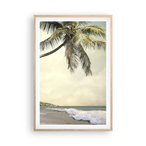 Plagát v ráme zo svetlého duba - Tropický sen - 61x91 cm