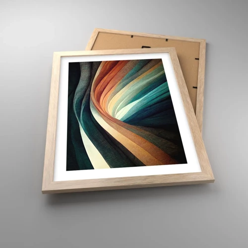 Plagát v ráme zo svetlého duba - Utkané z farieb - 30x40 cm