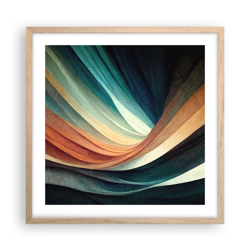 Plagát v ráme zo svetlého duba - Utkané z farieb - 50x50 cm
