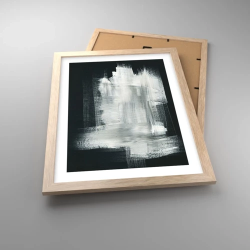 Plagát v ráme zo svetlého duba - Utkané zvisle a vodorovne - 30x40 cm