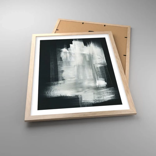 Plagát v ráme zo svetlého duba - Utkané zvisle a vodorovne - 40x50 cm