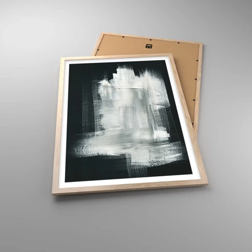Plagát v ráme zo svetlého duba - Utkané zvisle a vodorovne - 50x70 cm